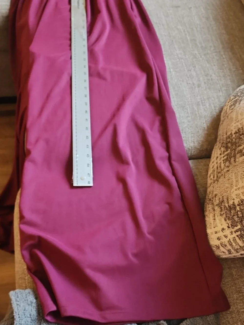 NWT HALARA Burgundy V-Neck Wide Leg Stretch Jumpsuit With Pockets